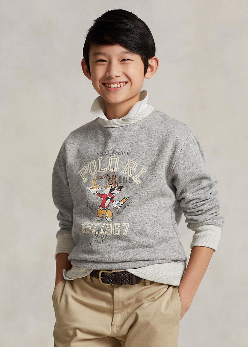 Sudadera Ralph Lauren Niño 6-14 Años Lunar New Year De Lana Pullover Chile Gris HZYIP-8504